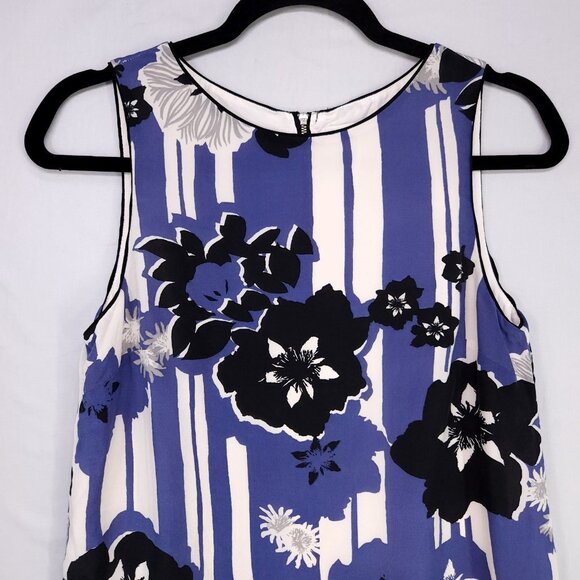 Anthropologie Maeve Canna Silk Shift Mini Dress Size 2 Floral Sleeveless Lined - Picture 3 of 10